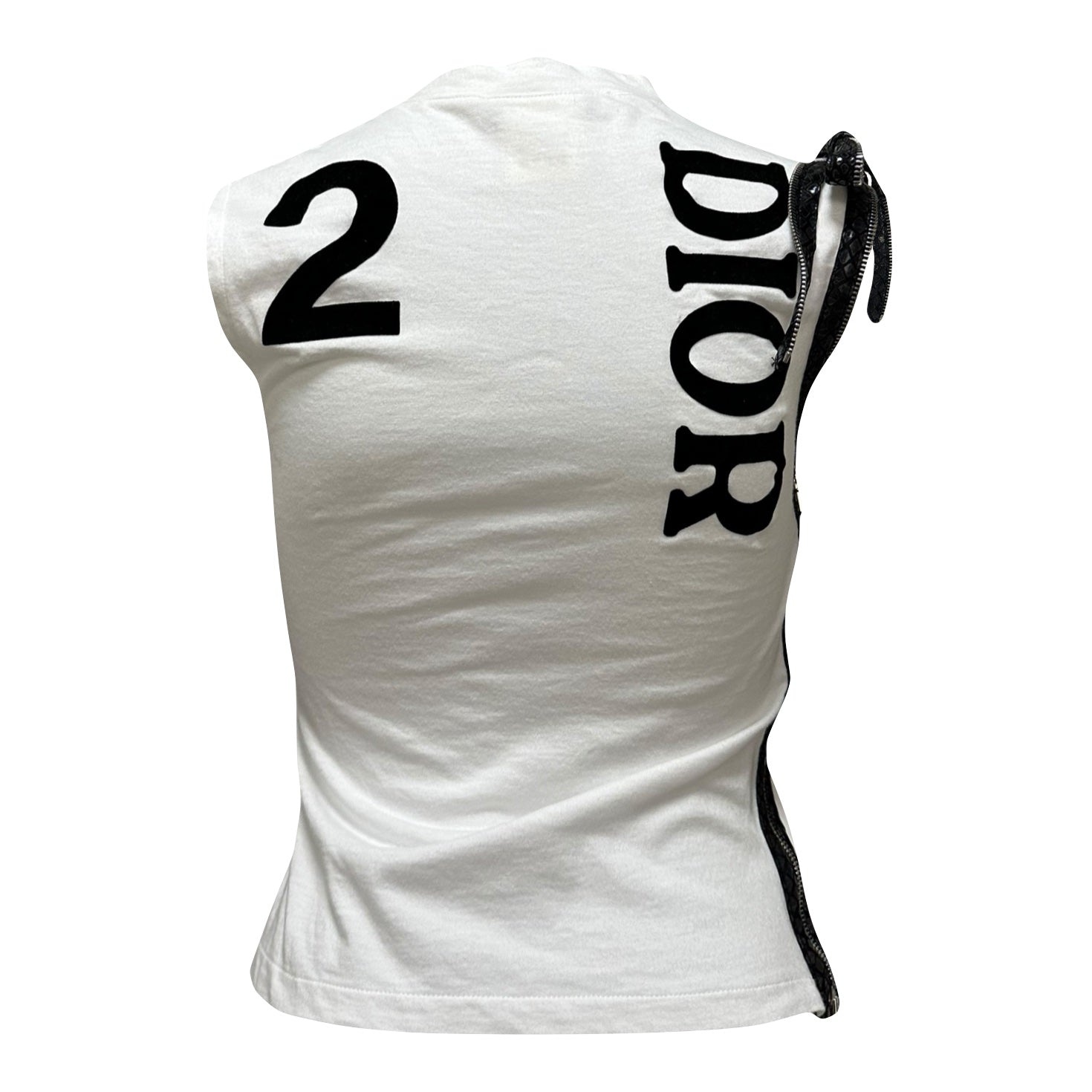 J'ADORE DIOR タンクトップ ベロアロゴ　うすブルーグレー J'Adore Dior Tank Top Gray Cotton Jersey | DIOR