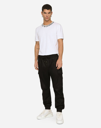Dolce & Gabbana Cotton cargo pants with branded tag outlook