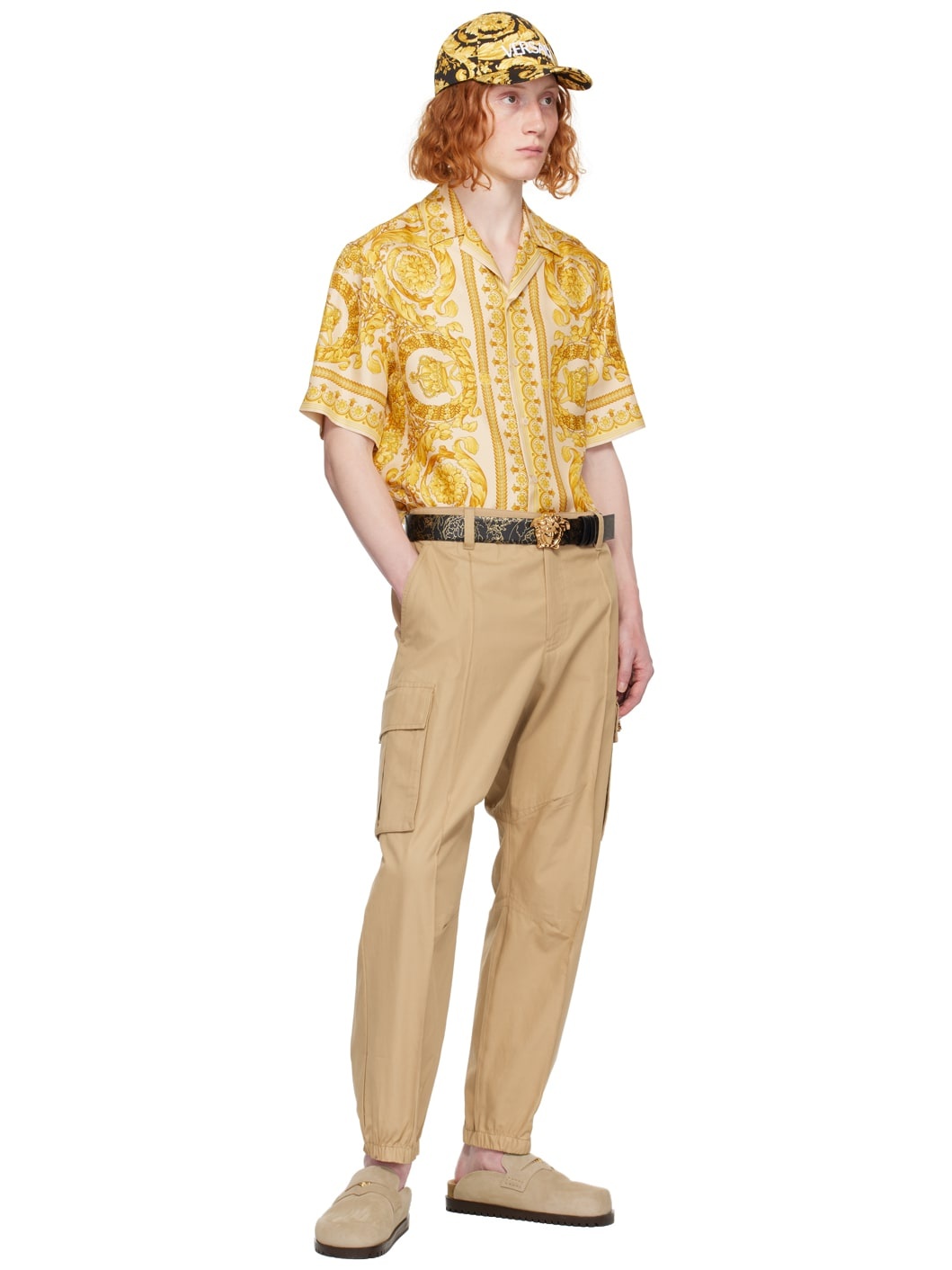 Beige & Yellow Barocco Shirt - 4