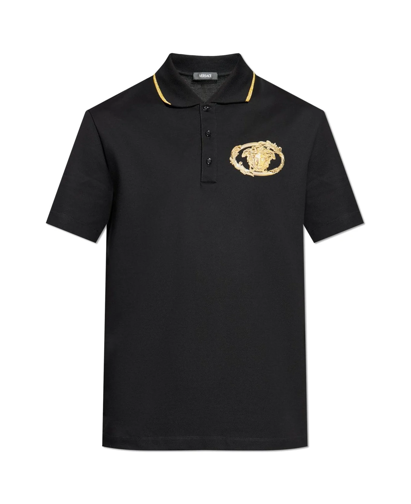 Versace Polo With Logo - 1