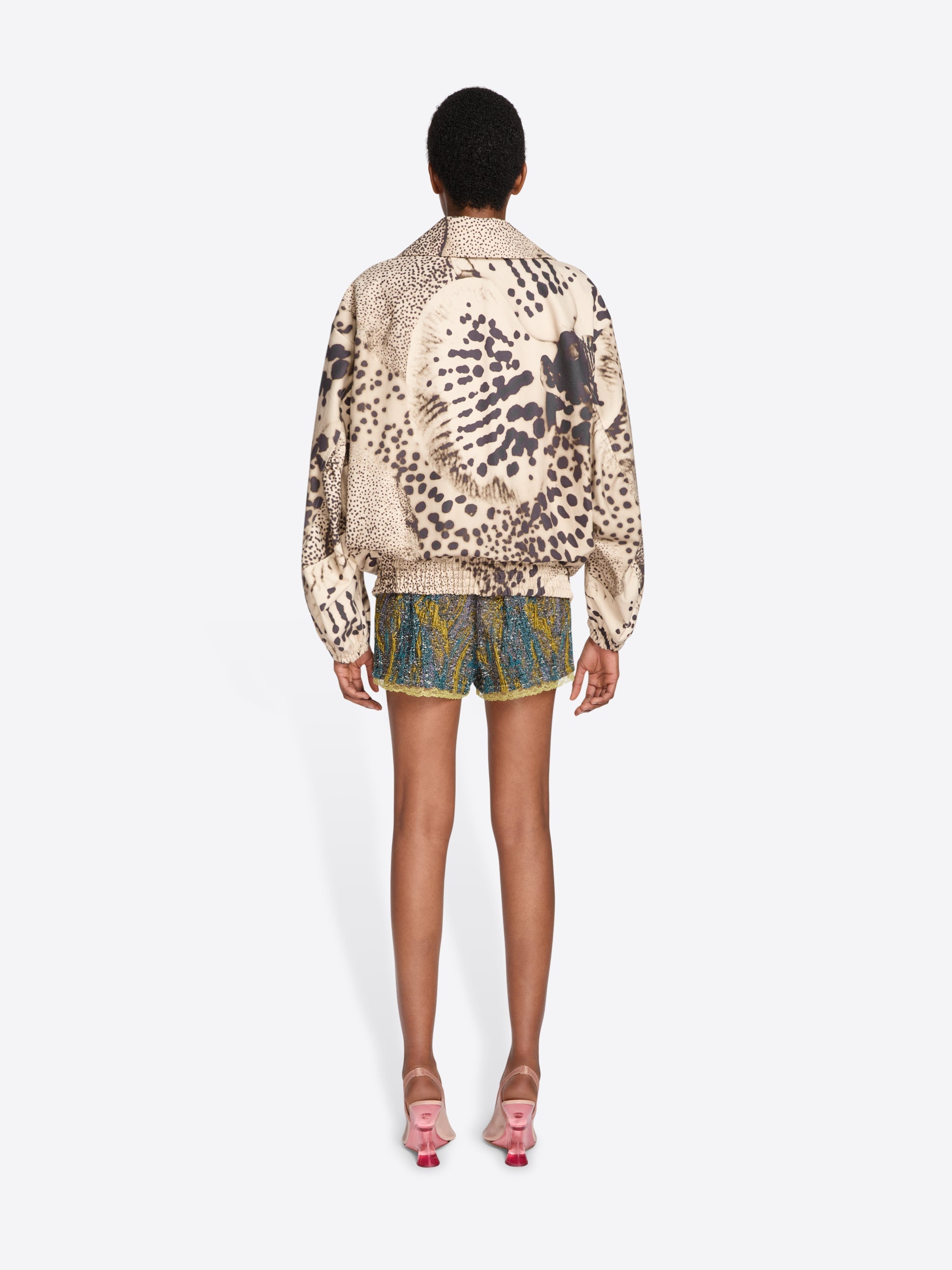 PRINTED COTTON BOMBER - 4