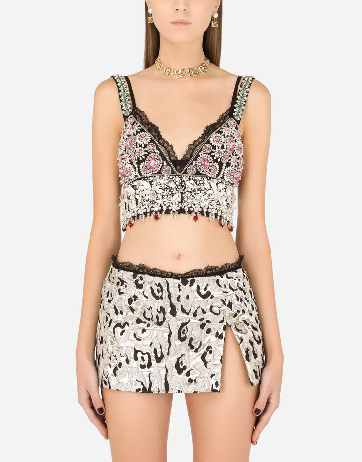 Embroidered bralet - 1