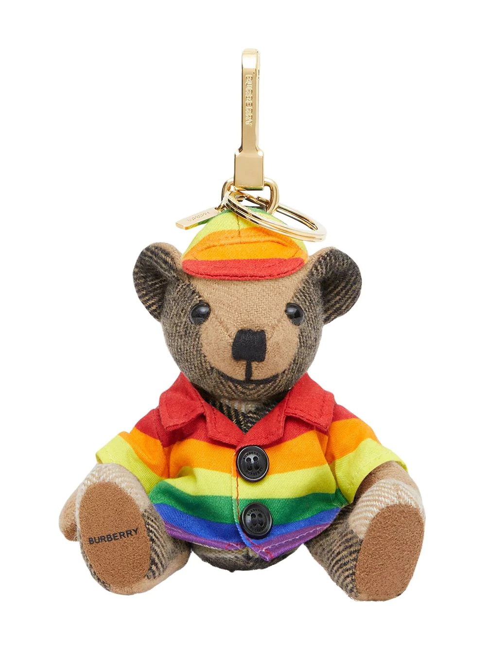 Thomas bear rainbow coat and hat charm - 1