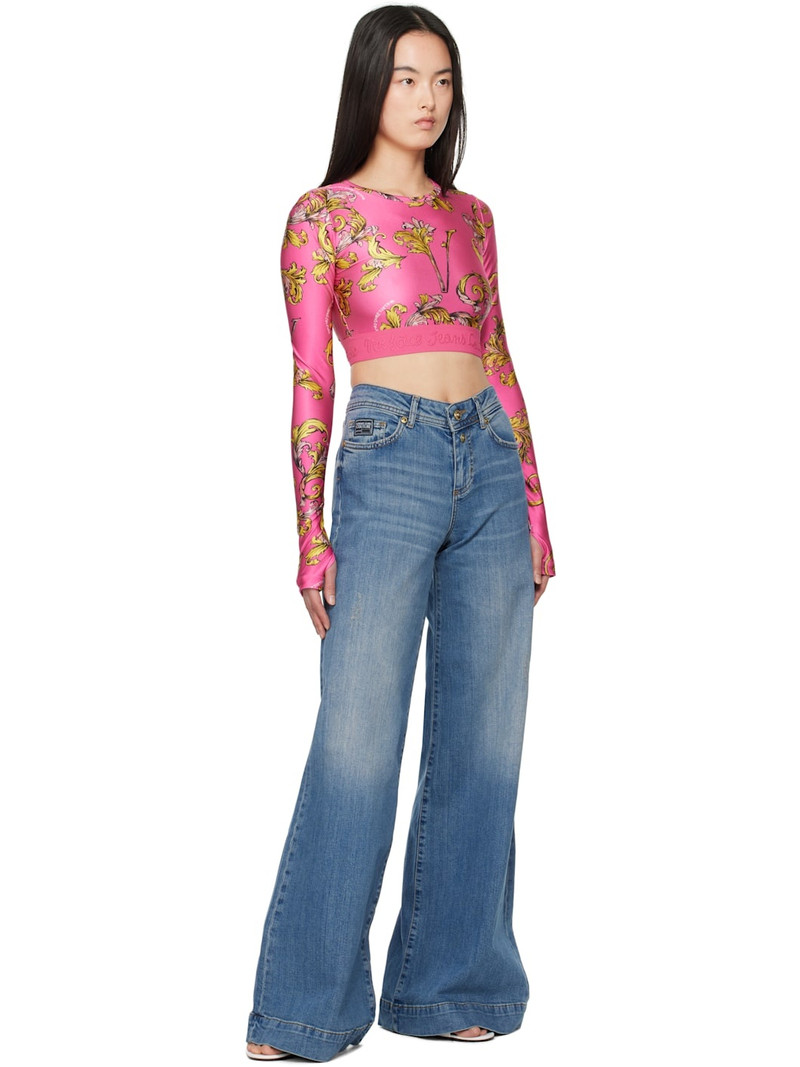 VERSACE JEANS COUTURE Blue Flared Jeans outlook