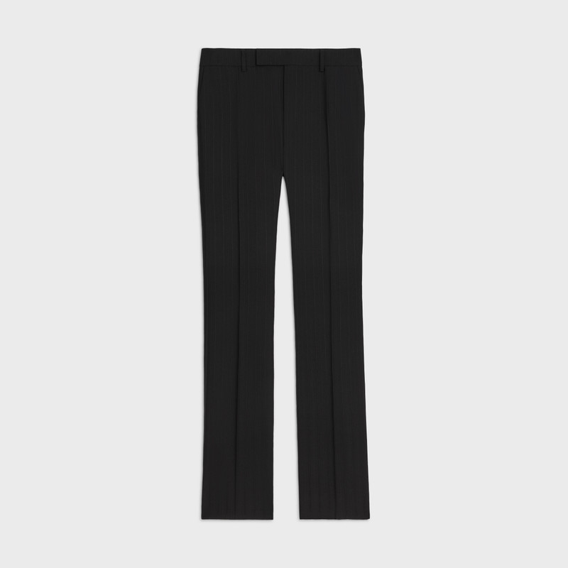 flared pants in striped wool 1