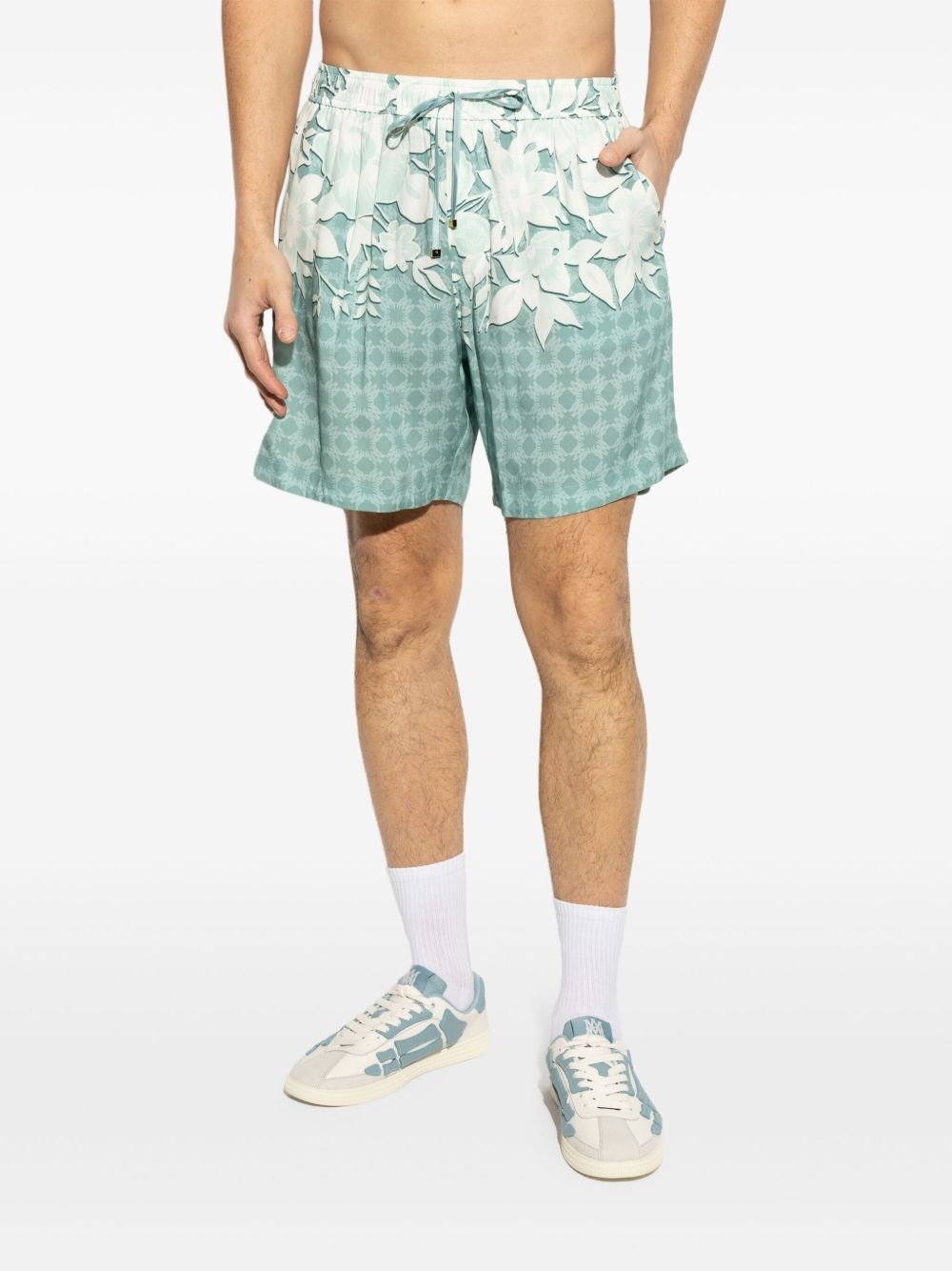 floral-print shorts - 3
