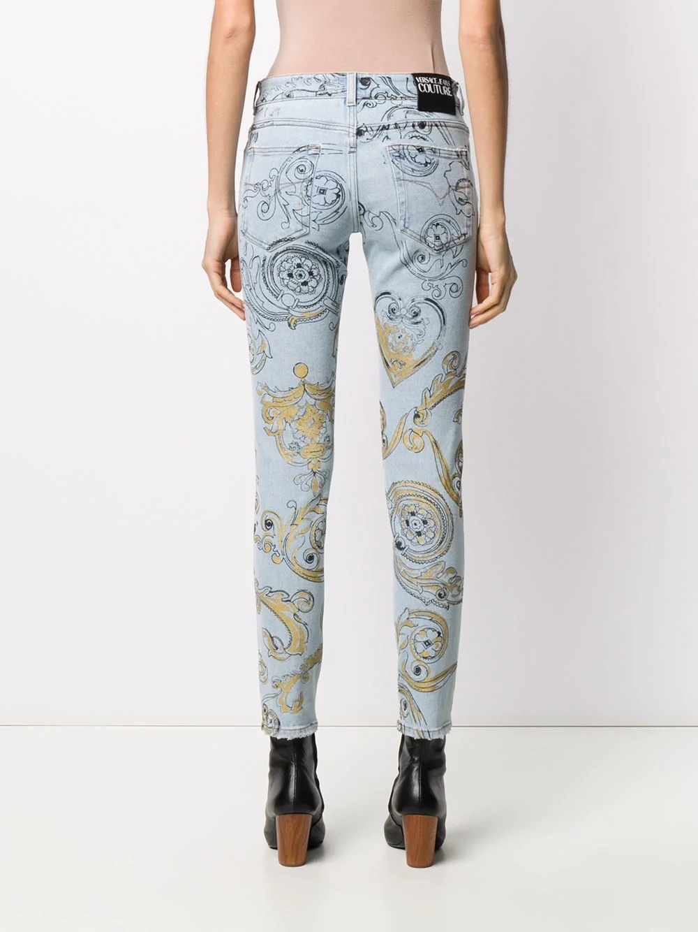 mid rise skinny jeans - 4