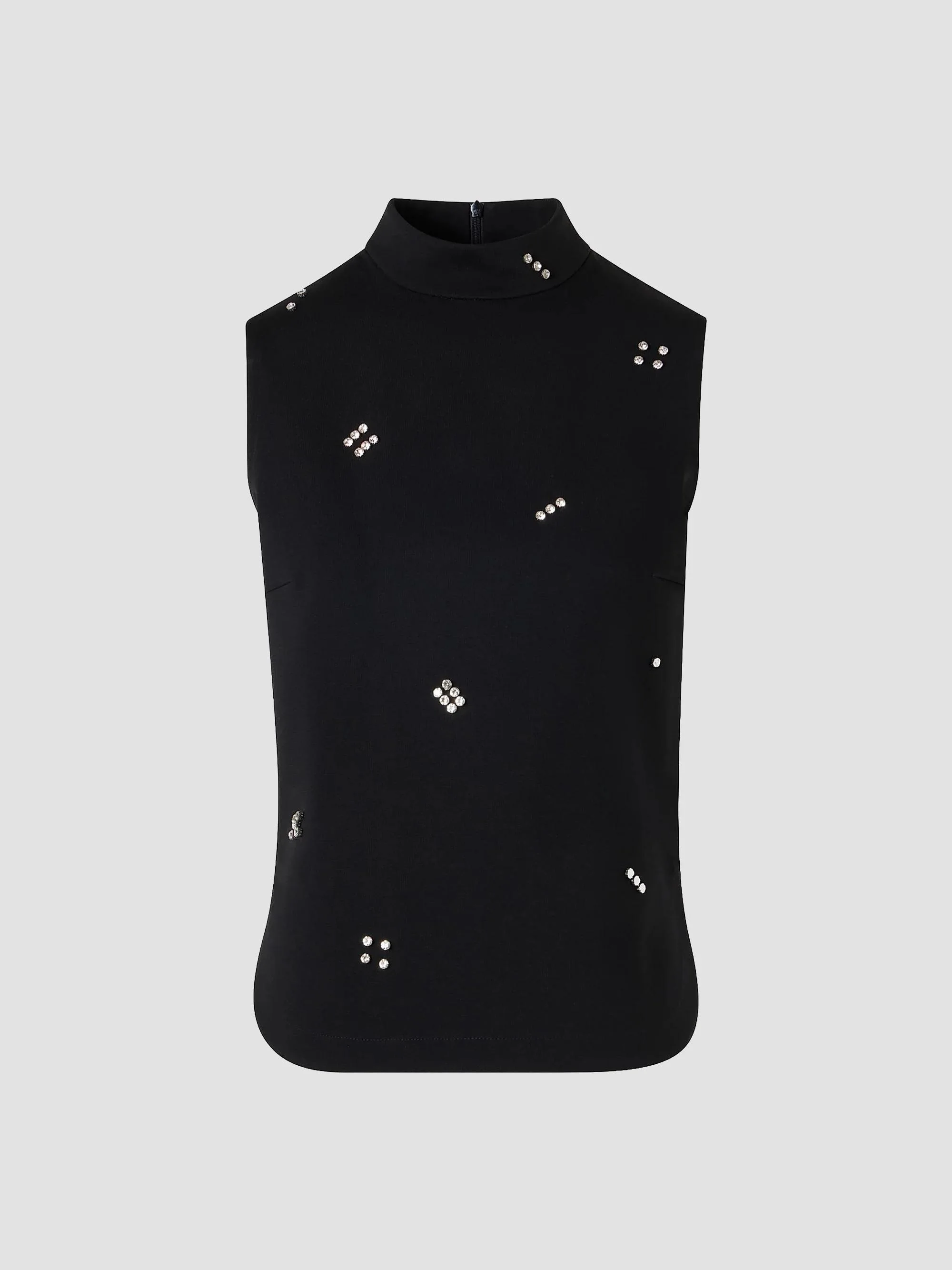 Women's Diamond Dice Dot Blouse - Black - 1