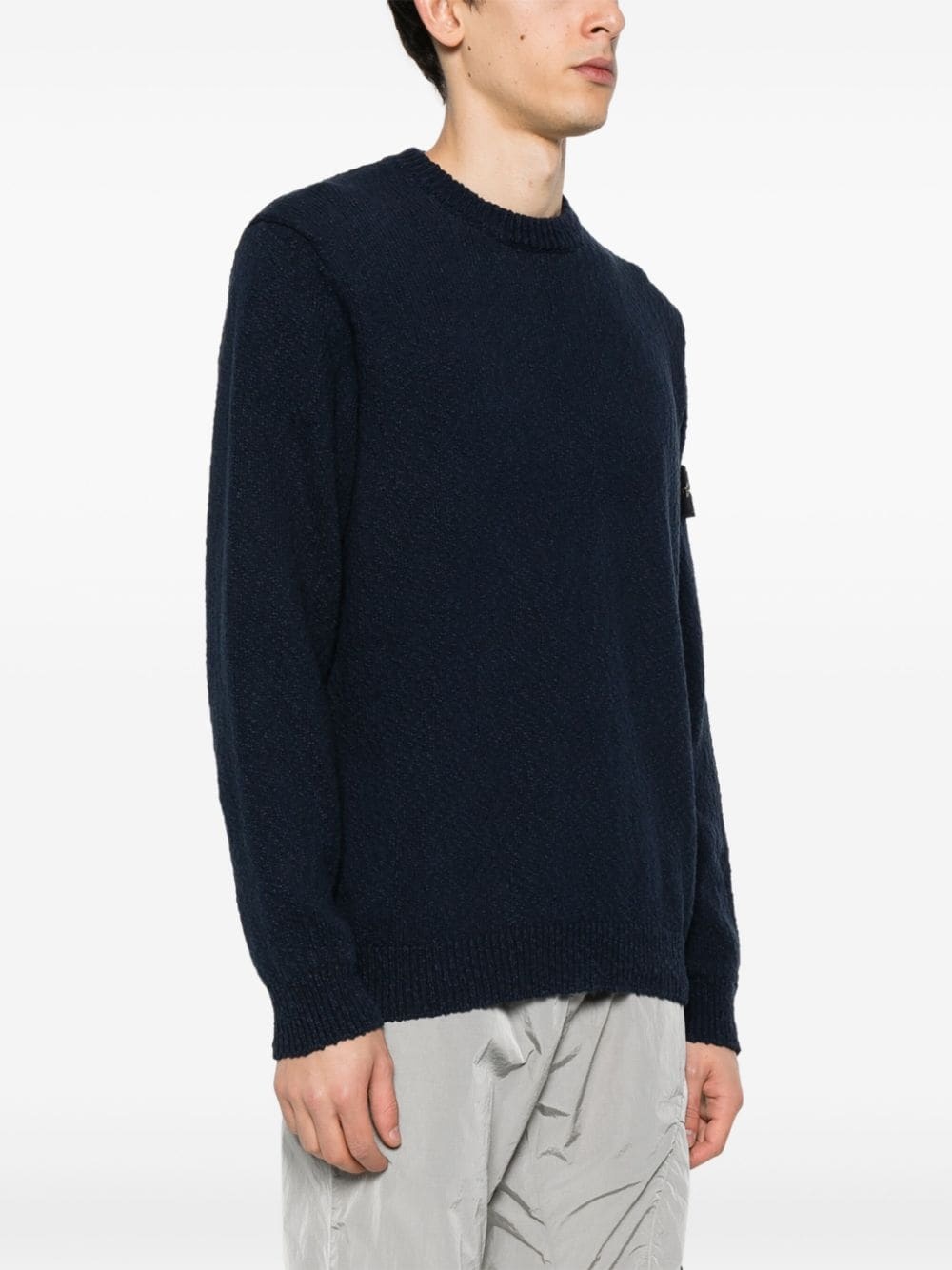 Compass-badge knitted jumper - 3