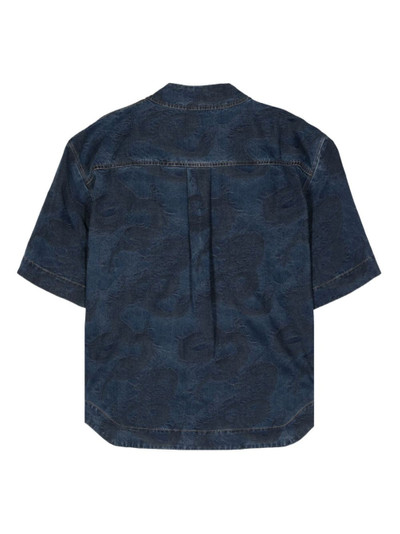 FENG CHEN WANG Dragon jacquard denim shirt outlook