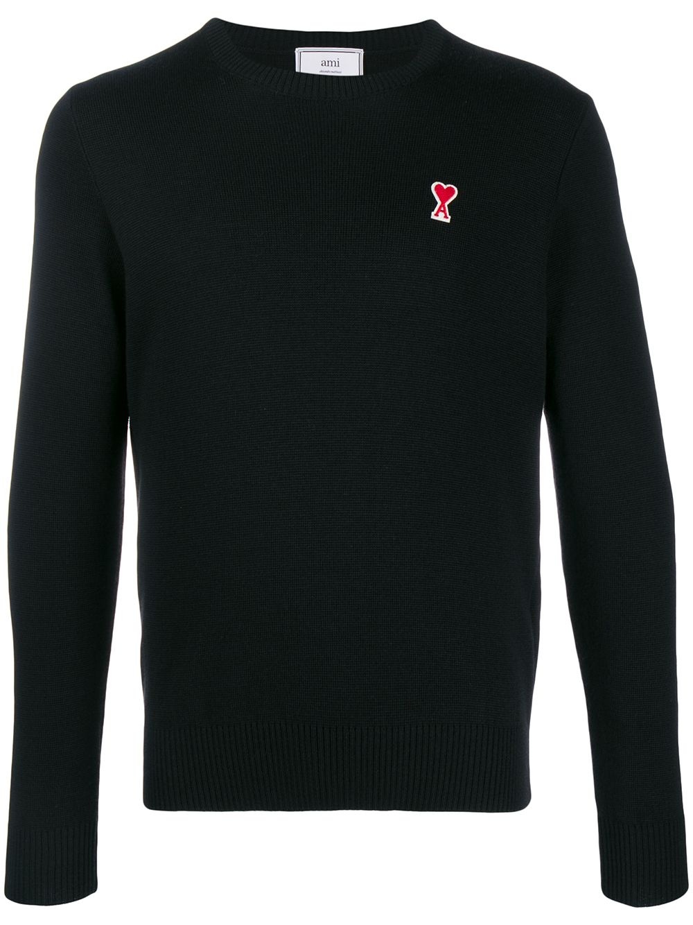 crew neck embroidered logo jumper - 1