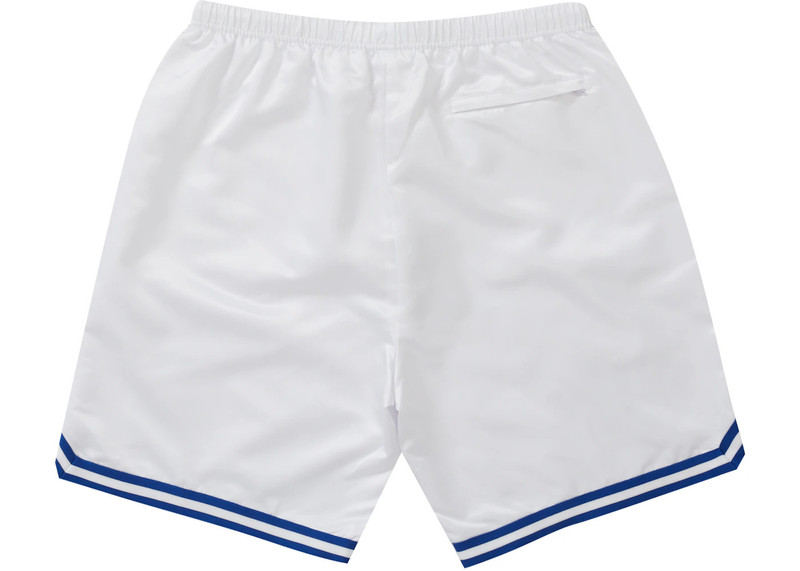 Supreme Supreme Mitchell & Ness Satin Basketball Short White outlook