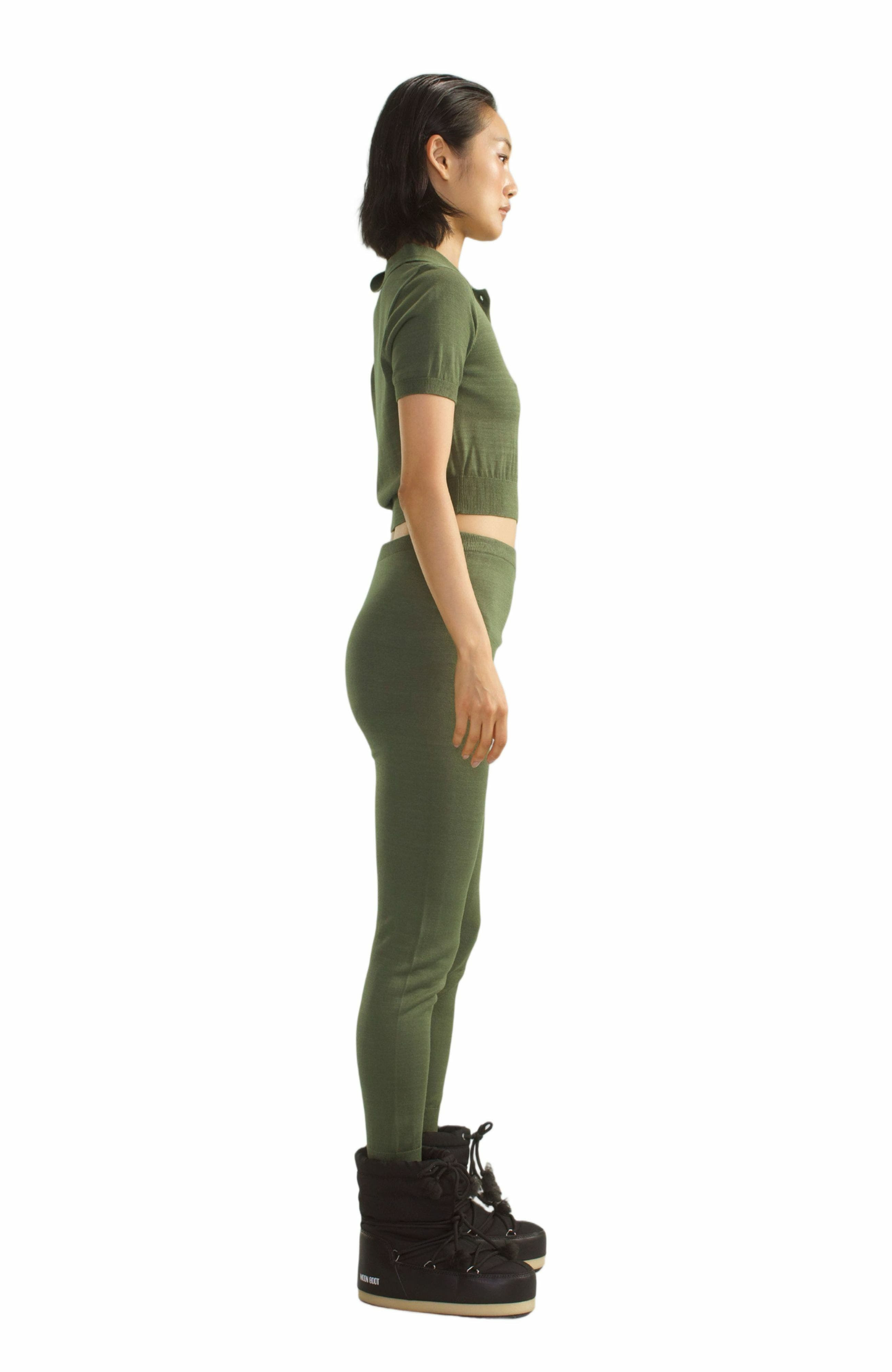 Cynthia Rowley Aspen Knit Polo in Dark Green at Nordstrom - 2