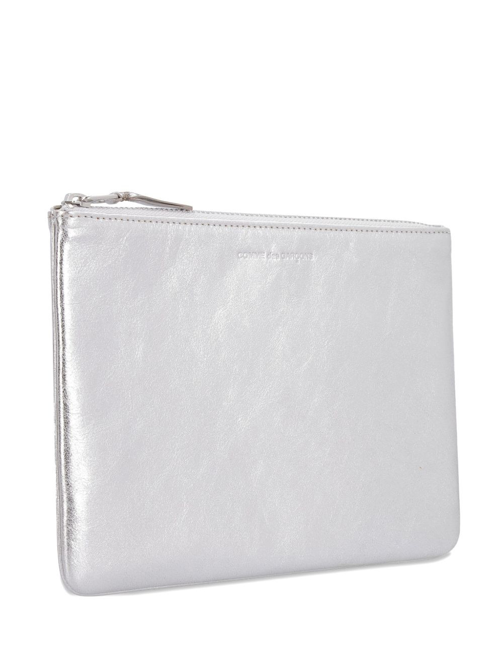 metallic leather zip wallet - 2