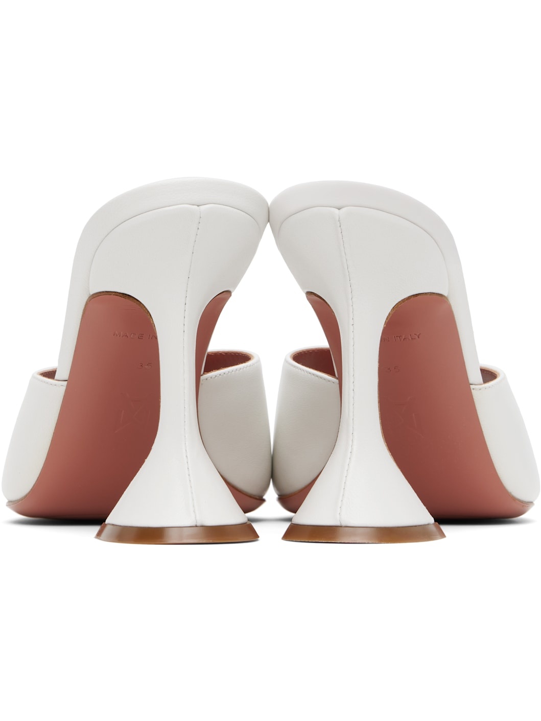 White Lupita Slipper Heeled Sandals - 2