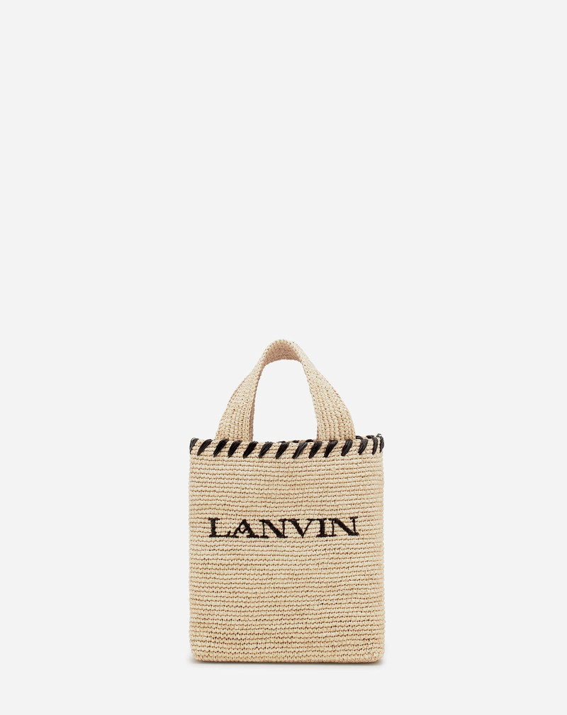 LANVIN NANO RAFFIA TOTE BAG - 1