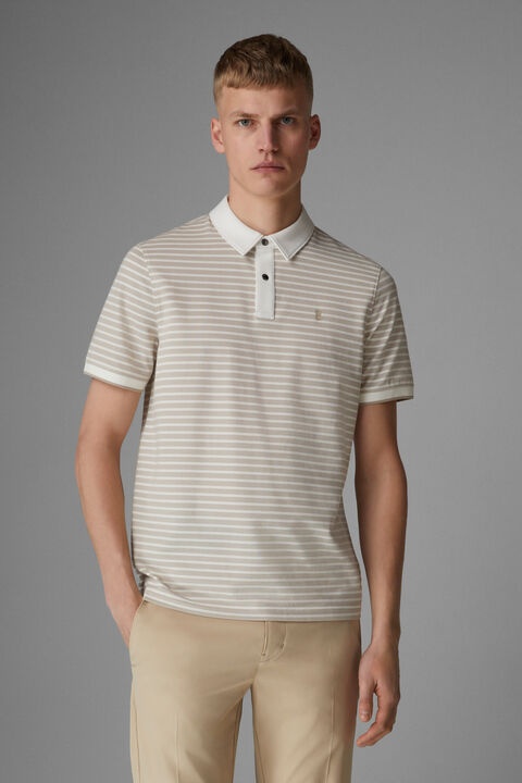 Timo Polo shirt in Beige/White - 2