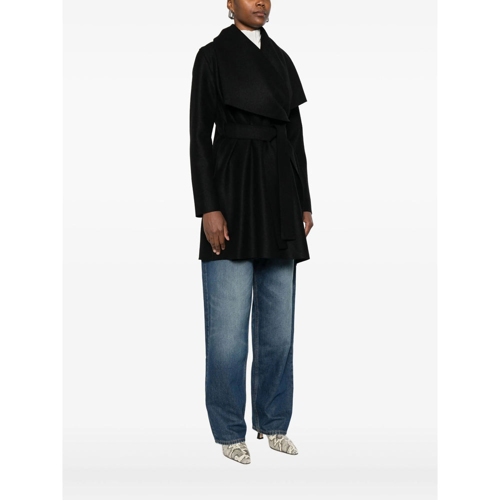 Harris Wharf London Black Coats - Single Breasted Coats Women - 2