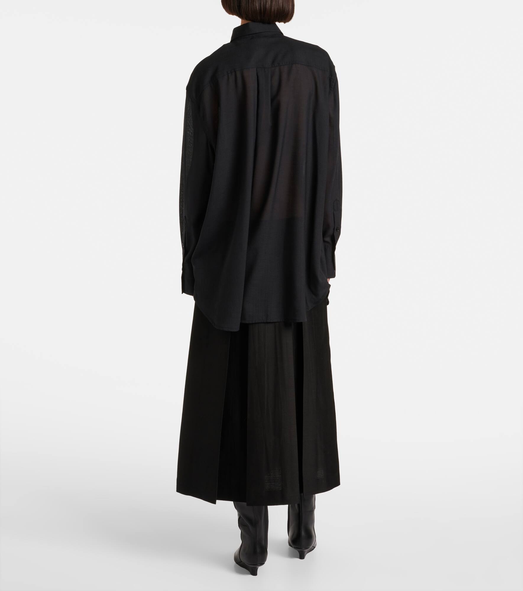 Wool voile shirt - 3