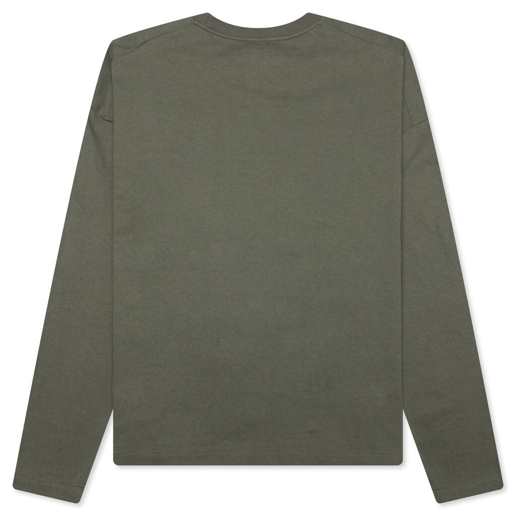 LONG SLEEVE LOGO T-SHIRT - THYME GREEN - 2