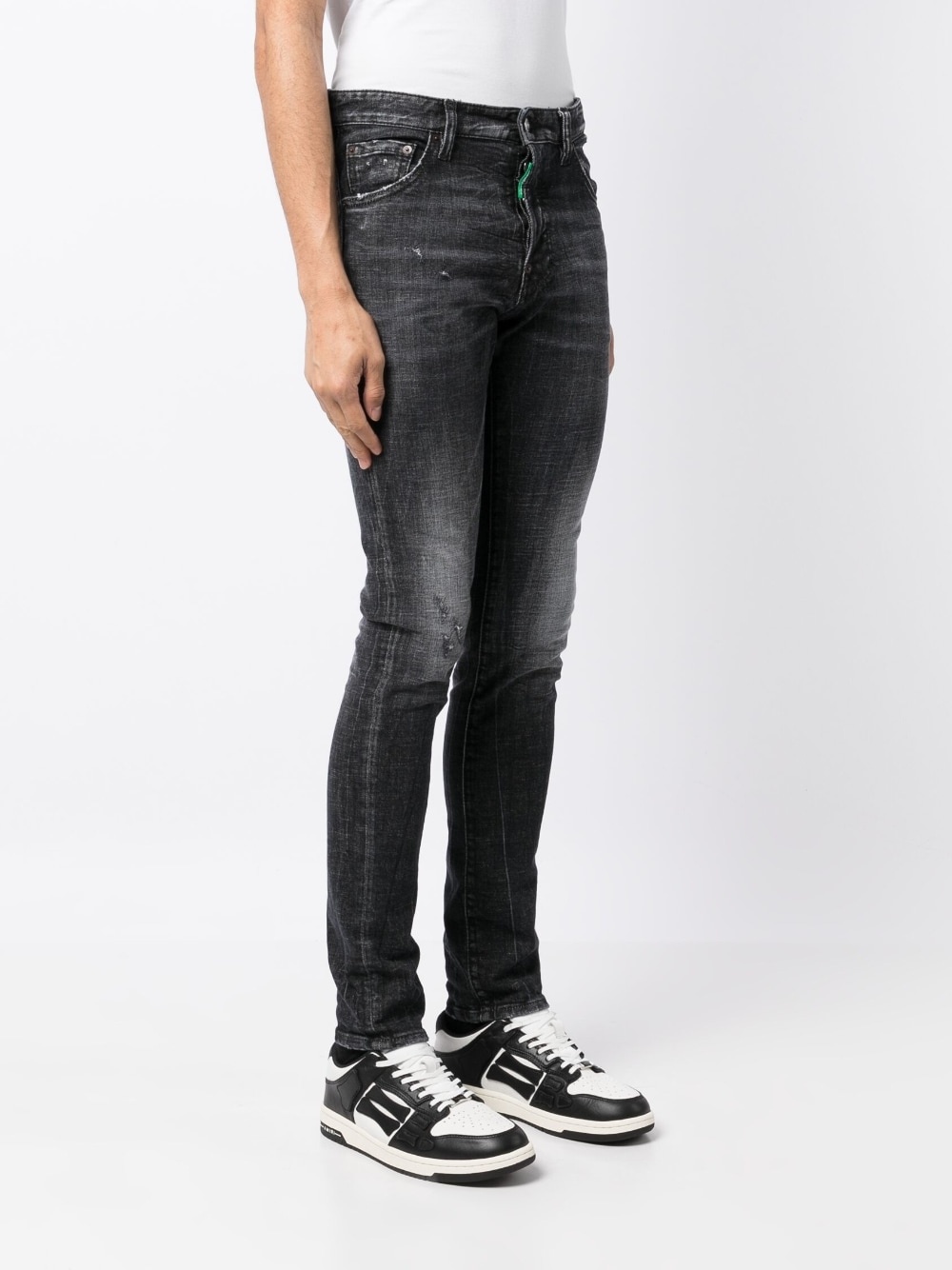 distressed slim-fit jeans - 3