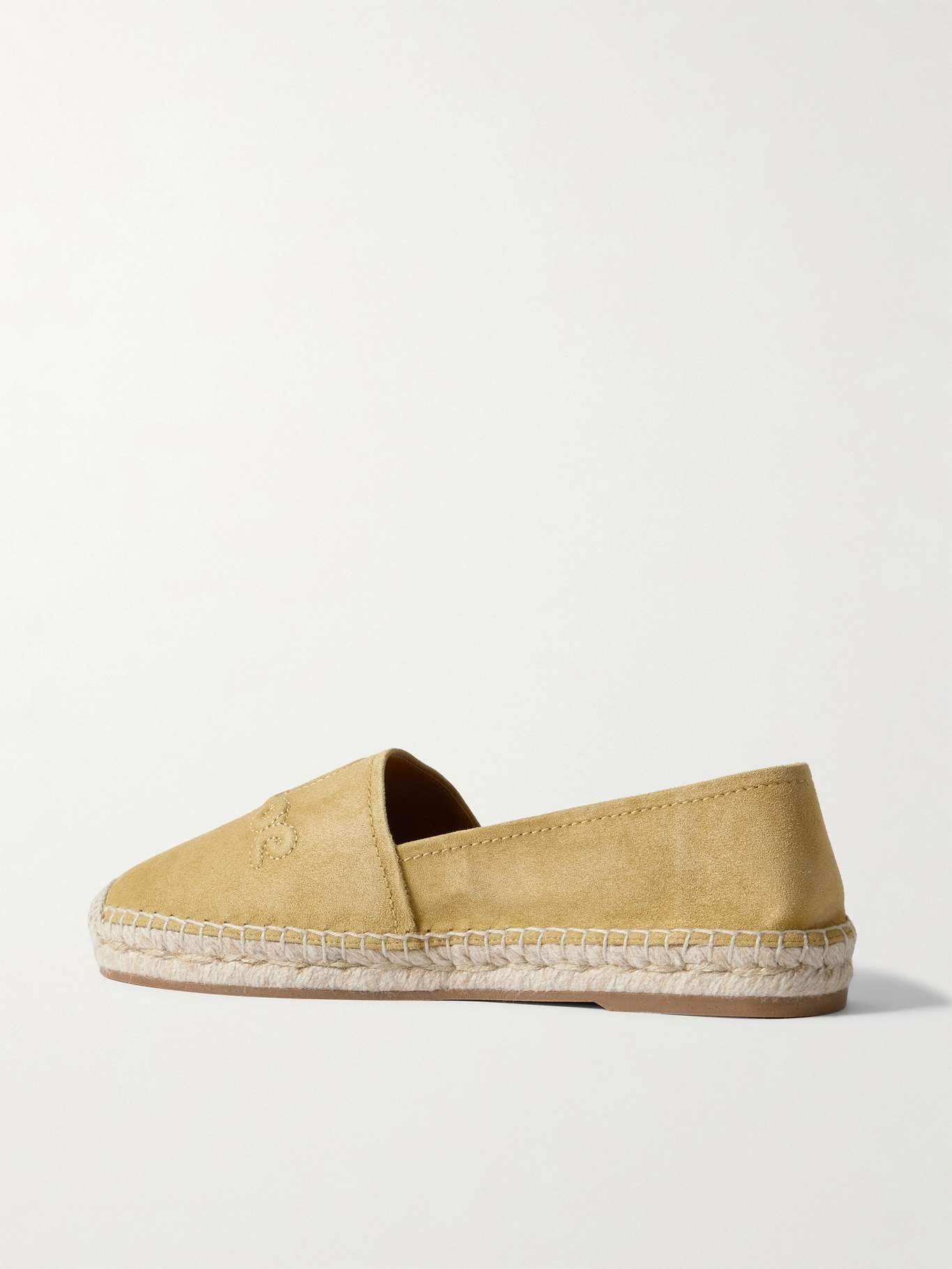 Isla logo-embossed suede espadrilles Tan - 3