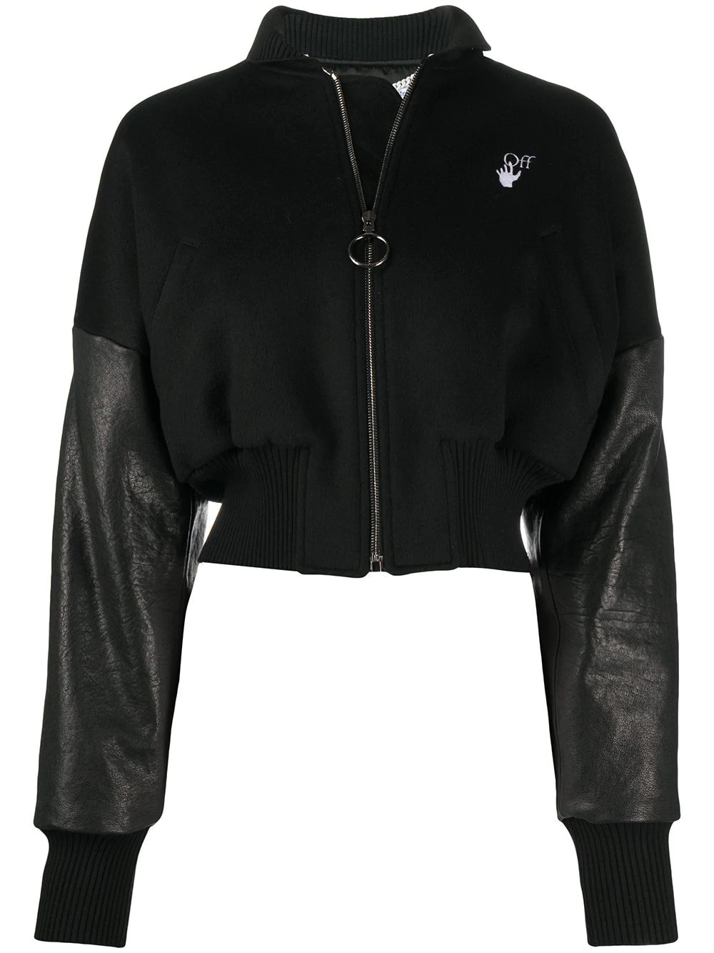 cropped bomber jacket - 1