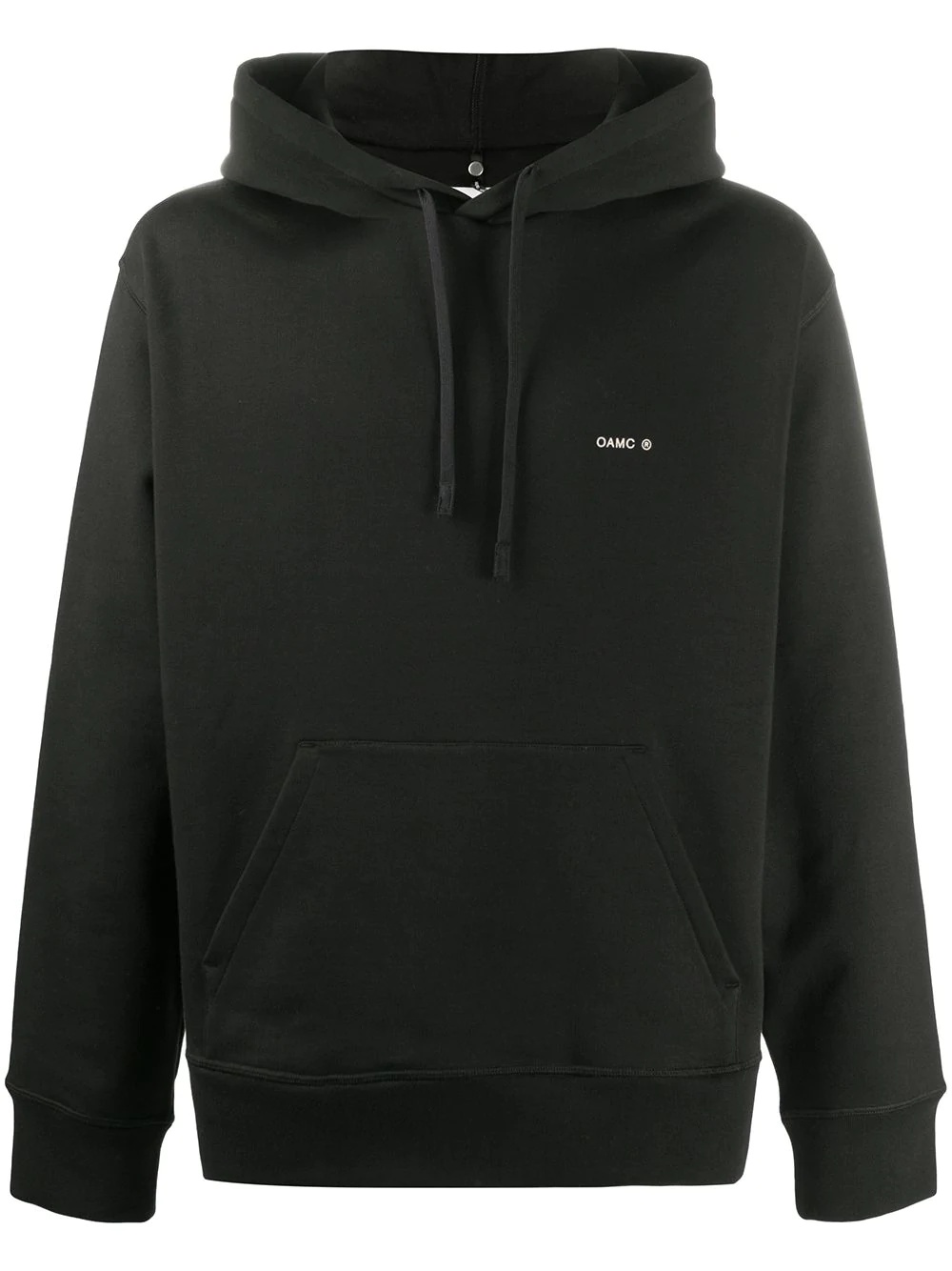 long-sleeved rear print hoodie - 1