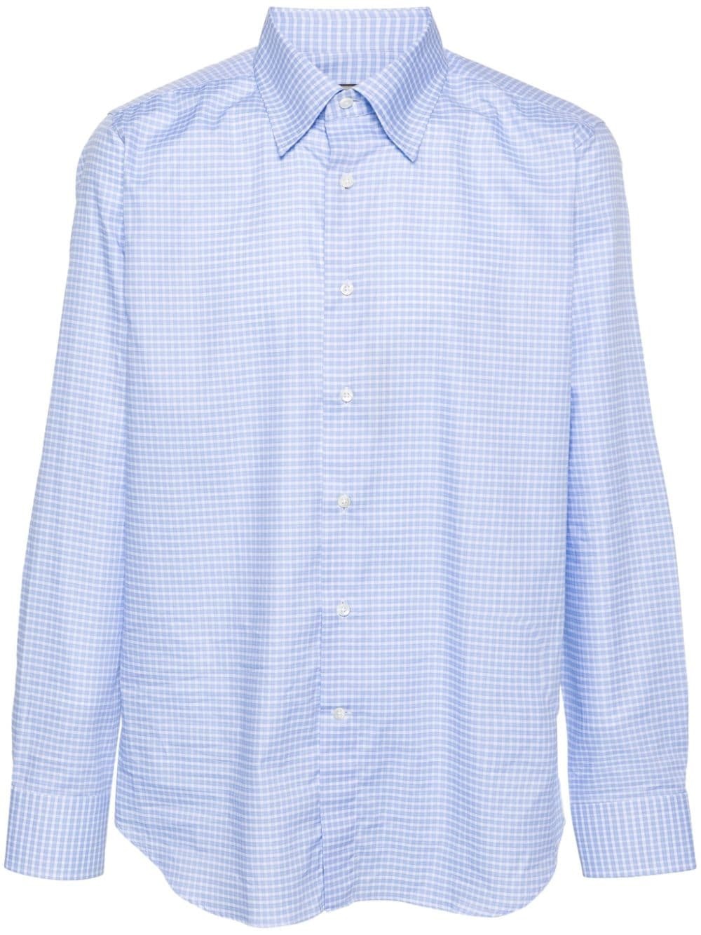 checked twill shirt - 1