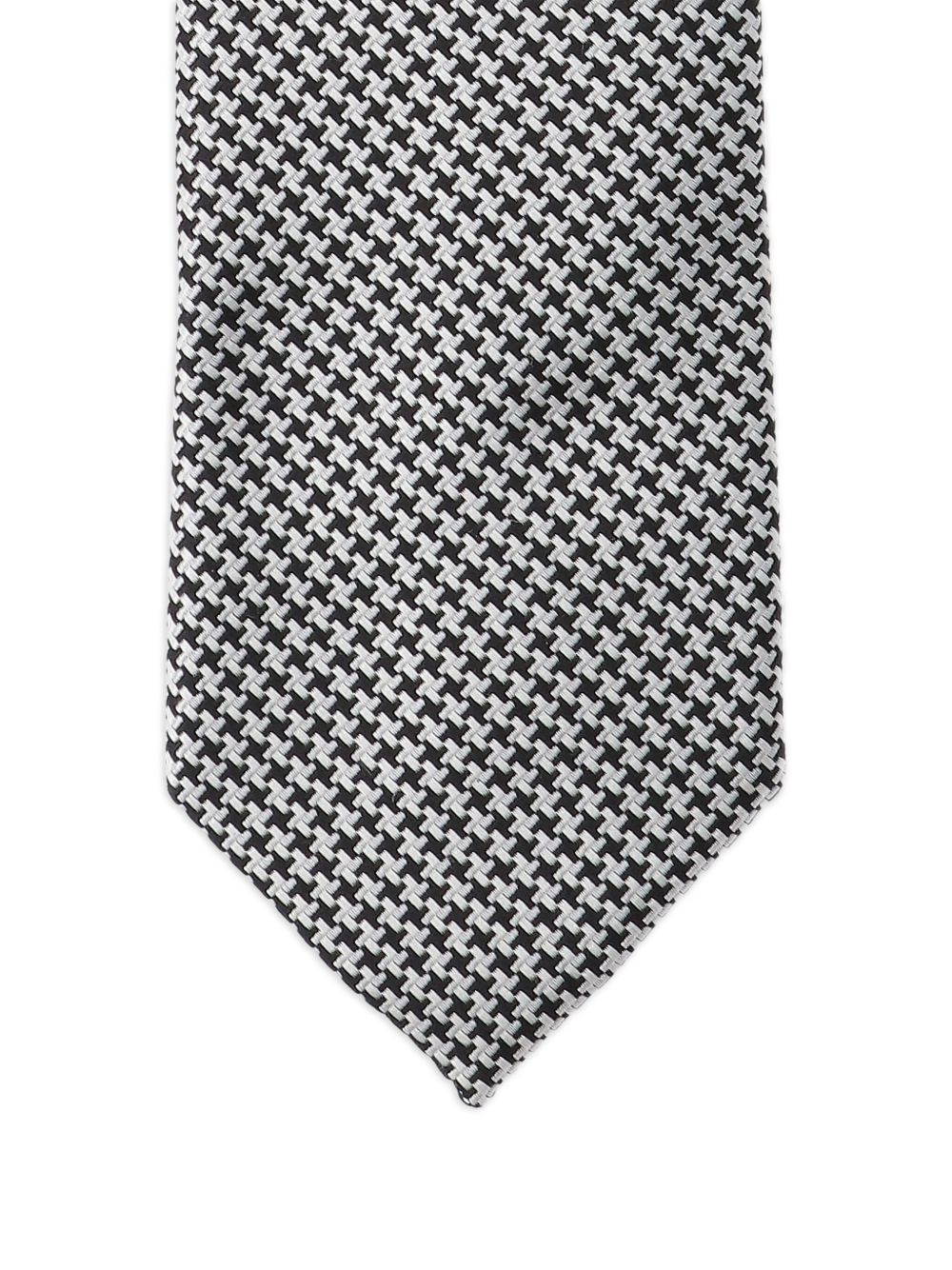 houndstooth silk tie - 3
