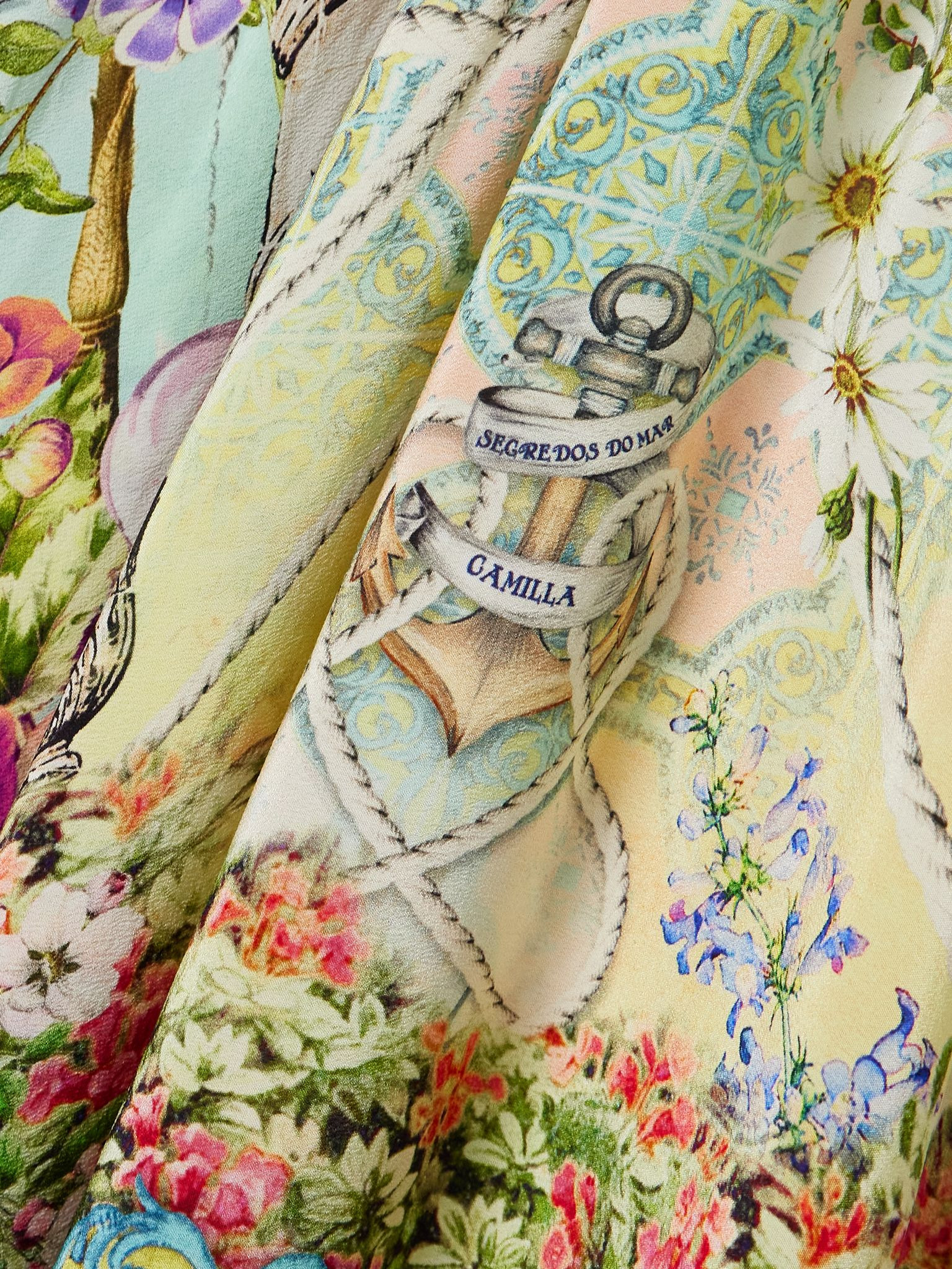 Just Coasting crystal-embellished printed silk crepe de chine maxi dress Multi - 4