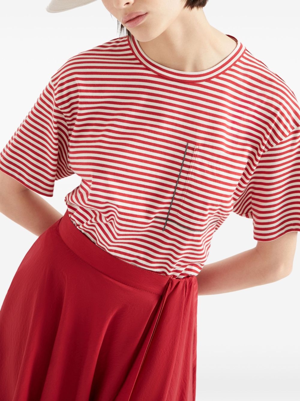 striped T-shirt - 6