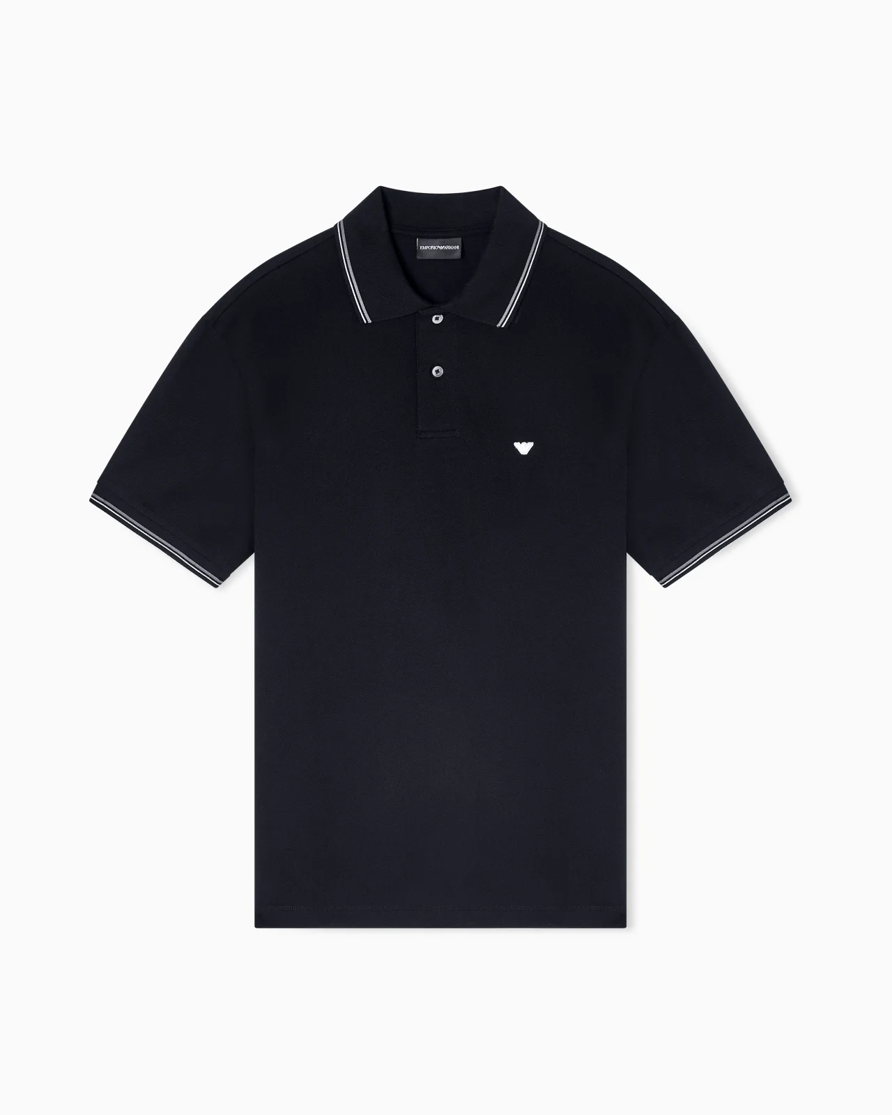 SLIM-FIT STRETCH PIQUÉ POLO SHIRT WITH MICRO EAGLE - 1