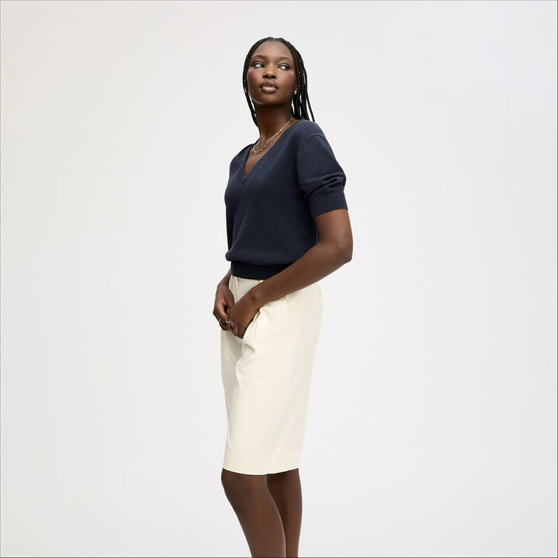 V-Neck Short Sleeve Sweater 3
