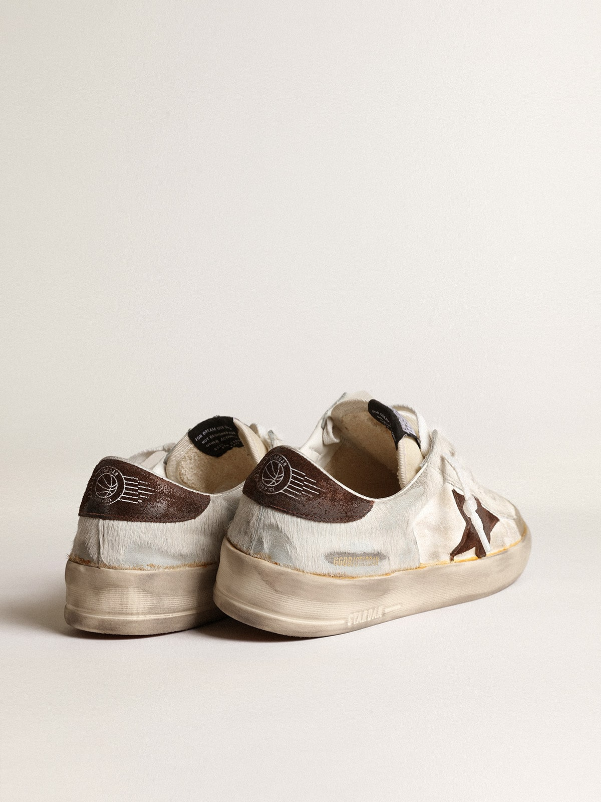Men’s Stardan in nappa and pony skin with brown suede star - 4