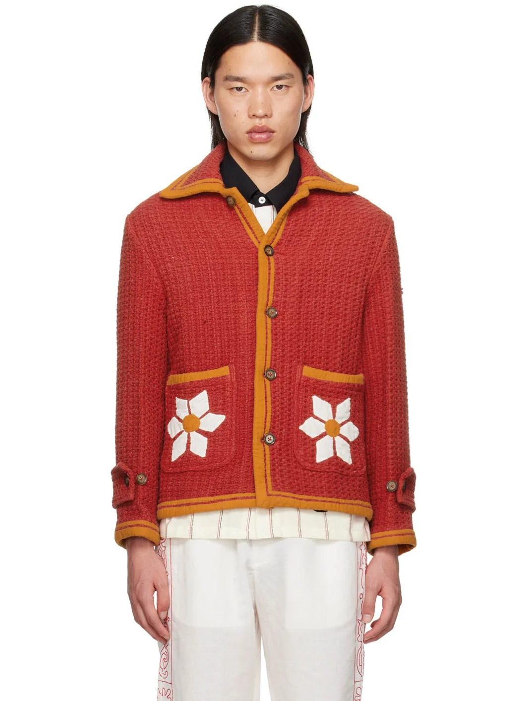 Red Appliqué Jacket - 1