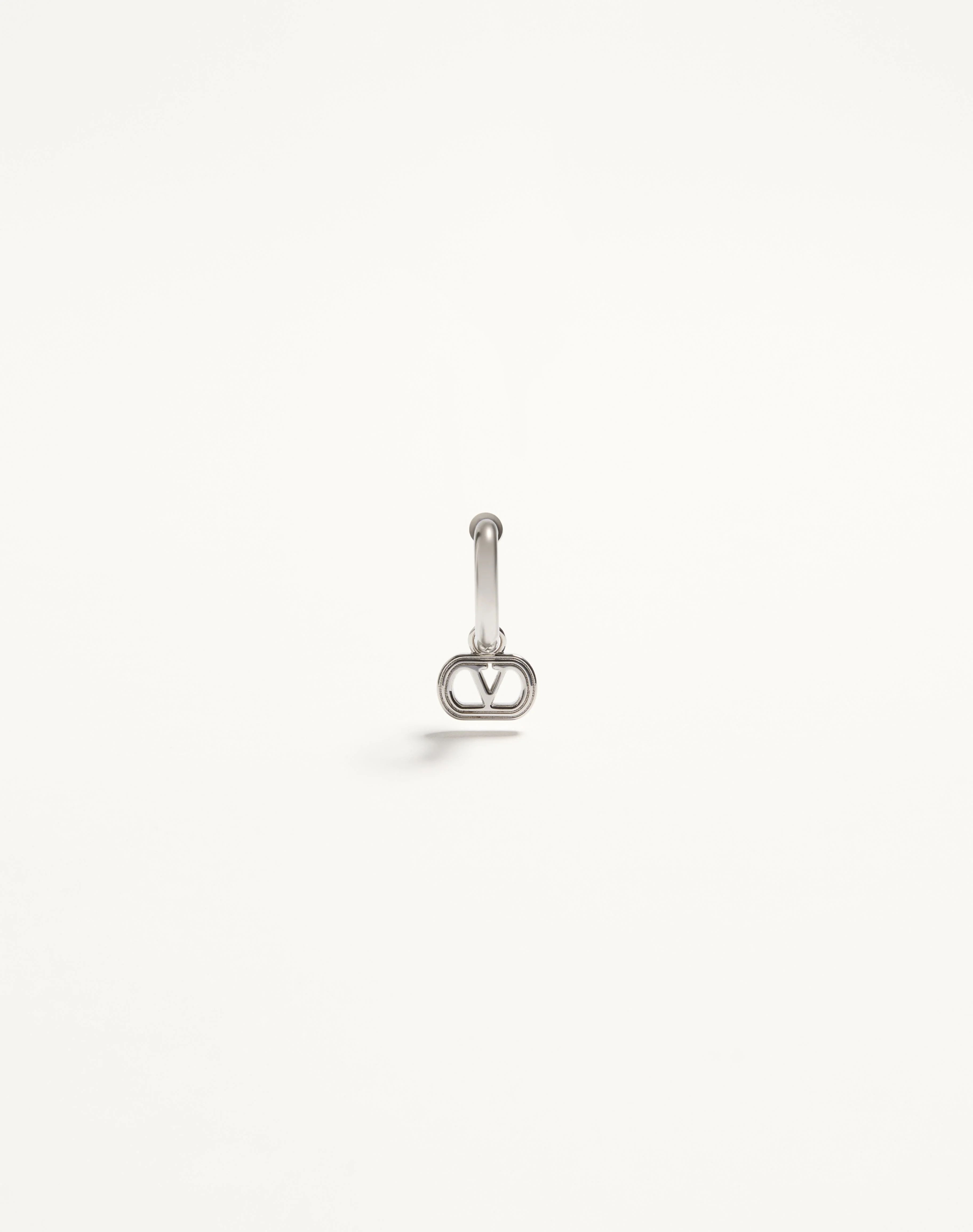 VALENTINO GARAVANI OVALETTE MONO EARRING IN METAL - 1