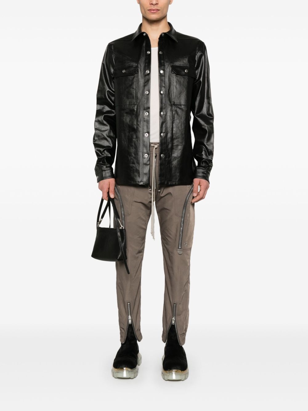 coated overshirt - 2