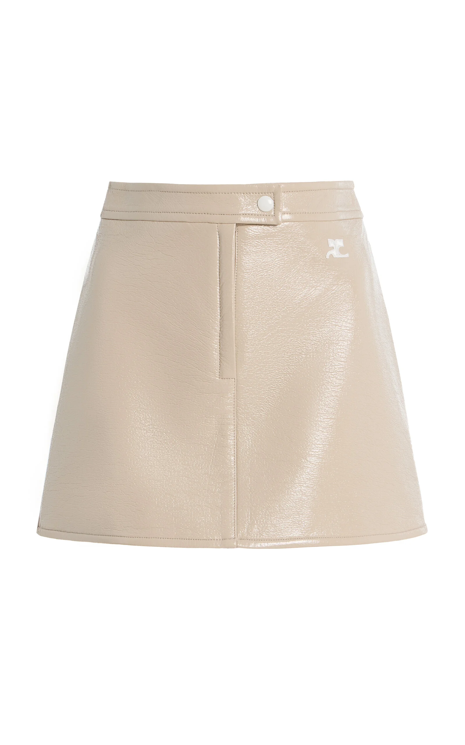 Reedition Vinyl Mini Skirt light grey - 1