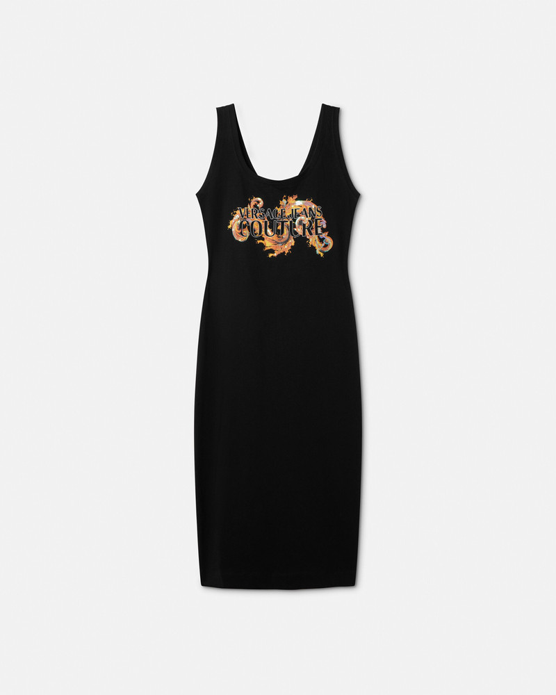 Printed Embroidered Cotton-Jersey Long Dress 1