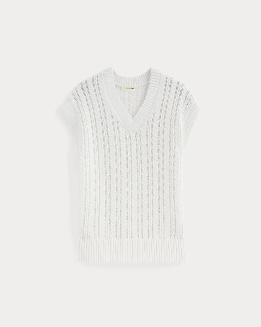 THE MESH CABLE VEST IN EVERYDAY COTTON - 1