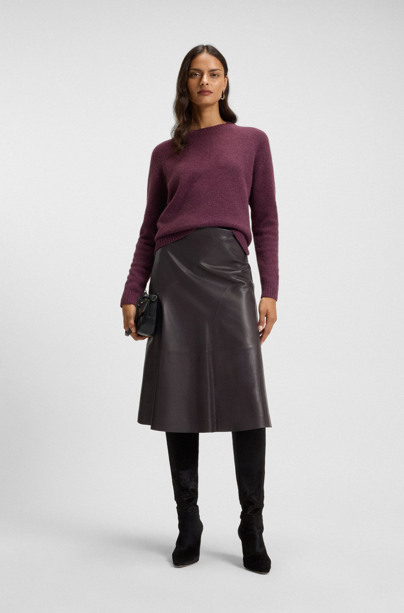 BOSS A-LINE SKIRT IN NAPPA LEATHER outlook