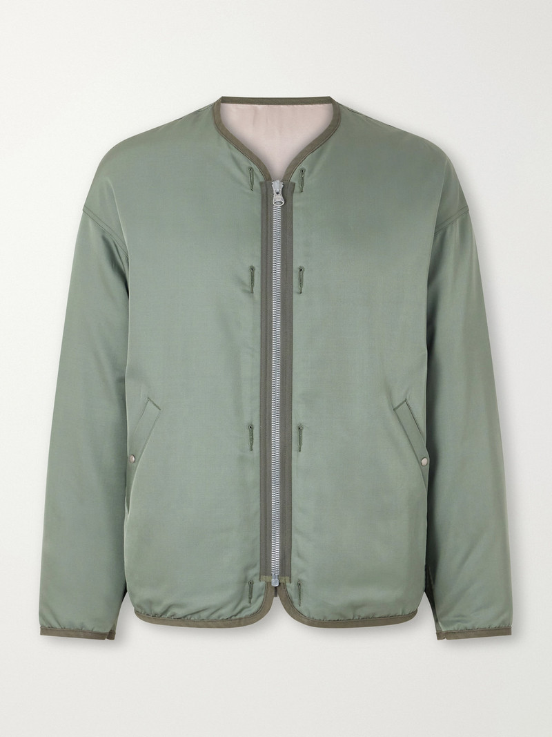 Wool and Silk-Blend Twill Down Liner Jacket 1