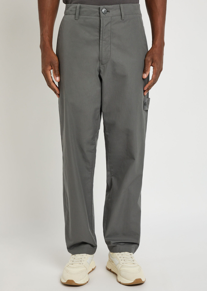 Stone Island Stone Island Ghost Straight-leg Cotton-poplin Cargo Trousers outlook