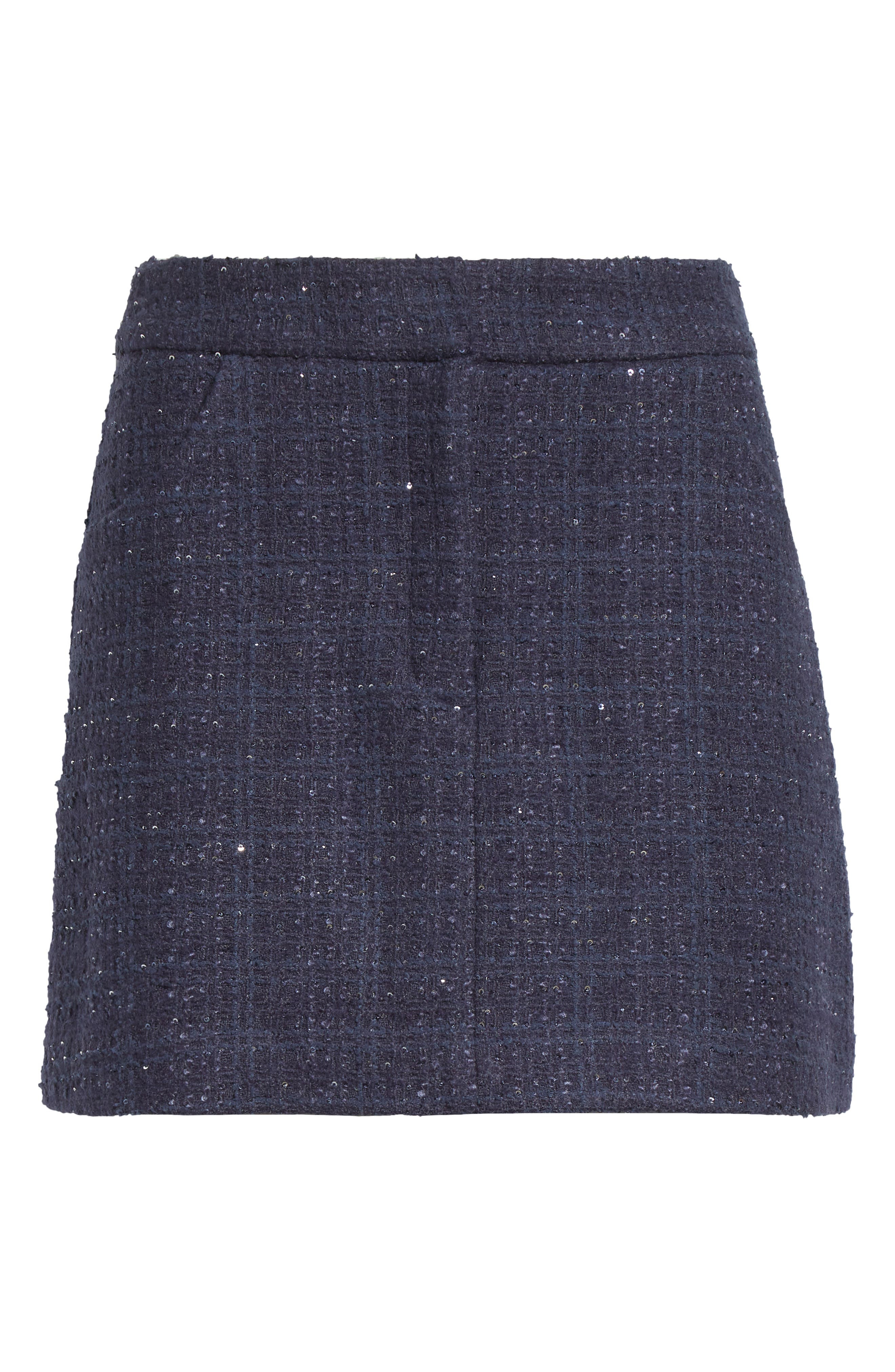Emporio Armani Wool Blend Tweed Miniskirt in Purple at Nordstrom - 6