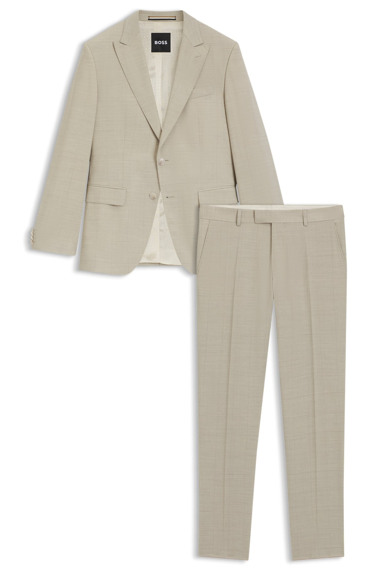 SLIM-FIT SUIT IN CHECKED STRETCH WOOL - 8