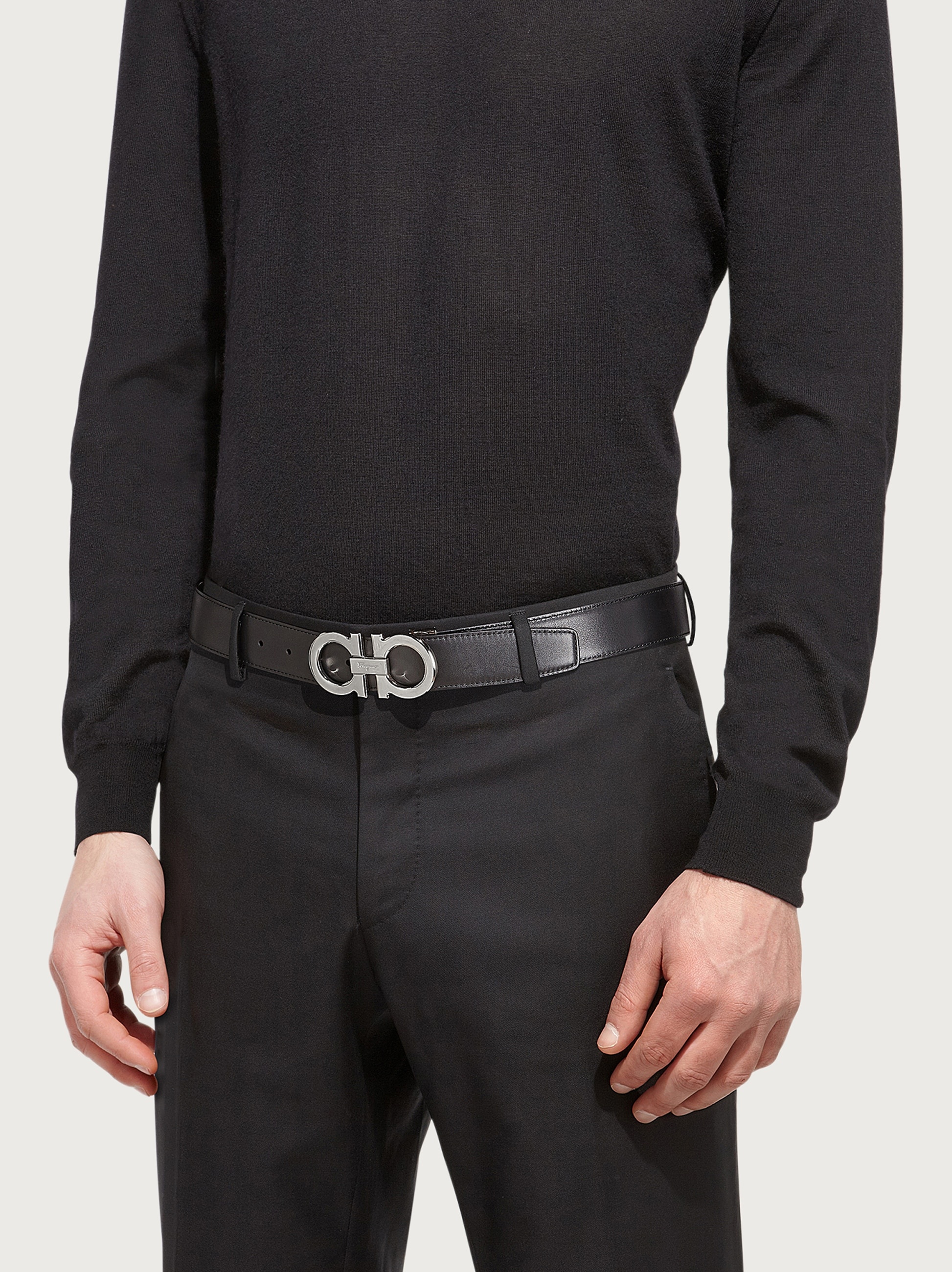 Reversible and adjustable Gancini belt - 3