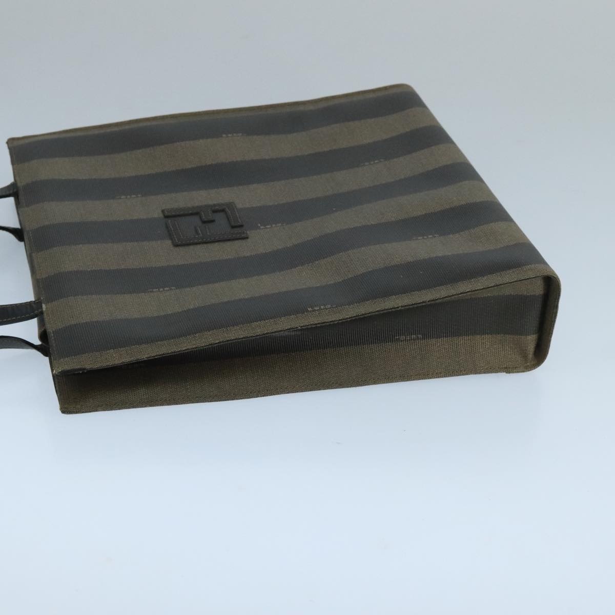 FENDI Pecan Canvas Hand Bag Brown Black - 4