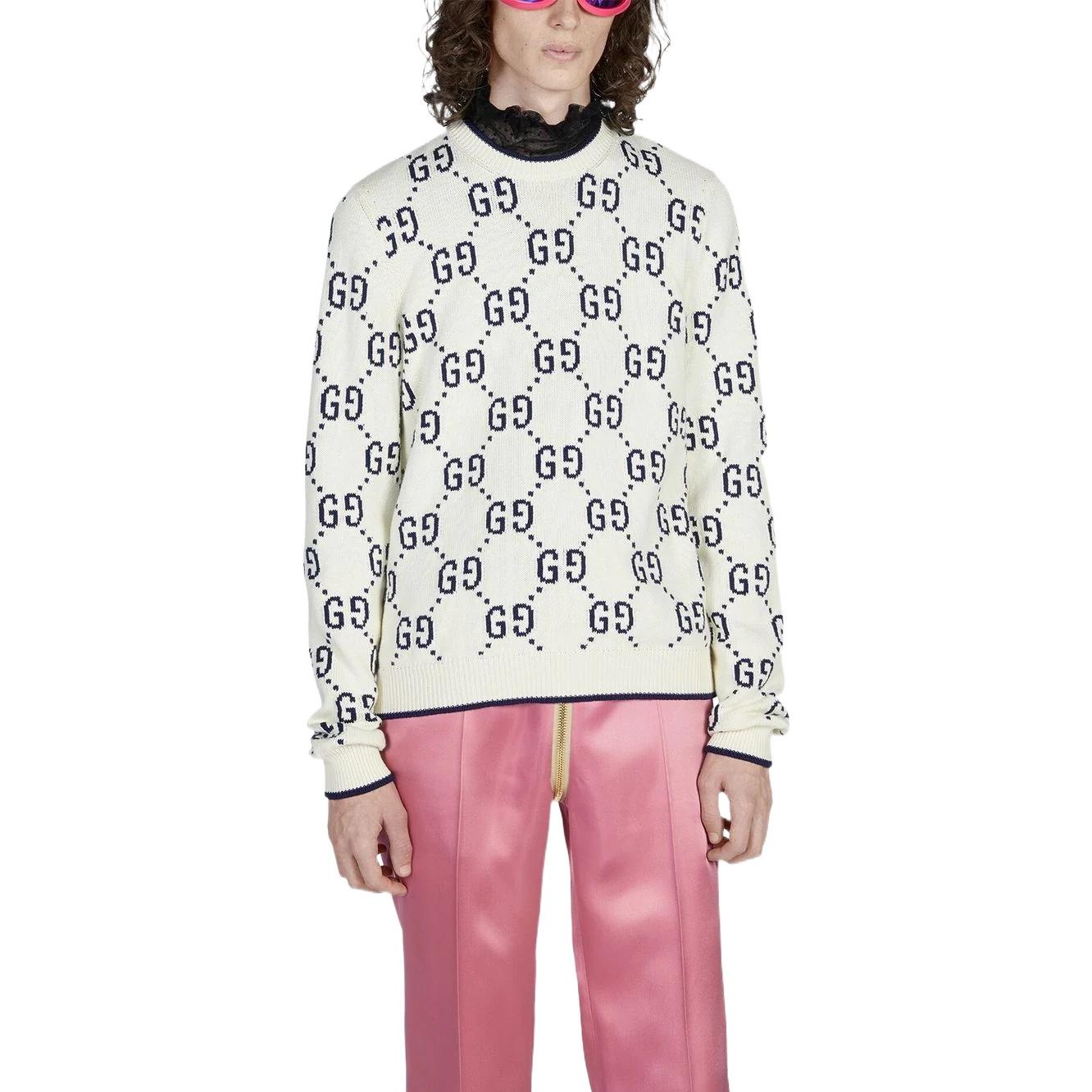 Gucci GG Cotton Knit Sweater 'Ivory Cotton' 694767-XKCDF-9145 - 2