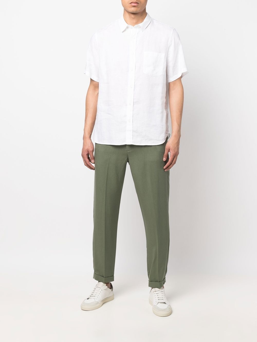 short-sleeve linen shirt - 2